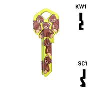 Happy Keys- Teddy Bear Key (Choose Keyway) Residential-Commercial Key Howard Keys