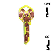 Happy Keys- Teddy Bear Key (Choose Keyway) Residential-Commercial Key Howard Keys