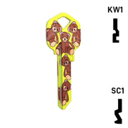 Happy Keys- Teddy Bear Key (Choose Keyway) Residential-Commercial Key Howard Keys