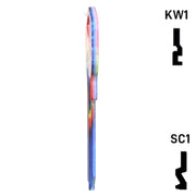 Happy Keys- Tie-Dye Key (Choose Keyway) Residential-Commercial Key Howard Keys