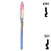 Happy Keys- Tie-Dye Key (Choose Keyway) Residential-Commercial Key Howard Keys