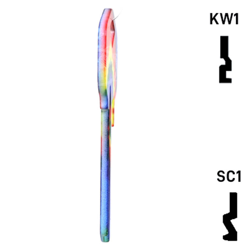 Happy Keys- Tie-Dye Key (Choose Keyway) Residential-Commercial Key Howard Keys