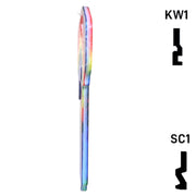 Happy Keys- Tie-Dye Key (Choose Keyway) Residential-Commercial Key Howard Keys