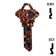 Happy Keys- Tiger Print Key (Choose Keyway) Residential-Commercial Key Howard Keys