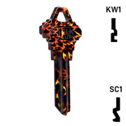 Happy Keys- Tiger Print Key (Choose Keyway) Residential-Commercial Key Howard Keys