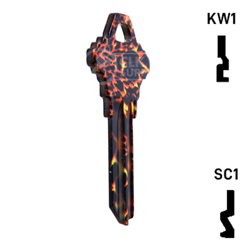 Happy Keys- Tiger Print Key (Choose Keyway) Residential-Commercial Key Howard Keys