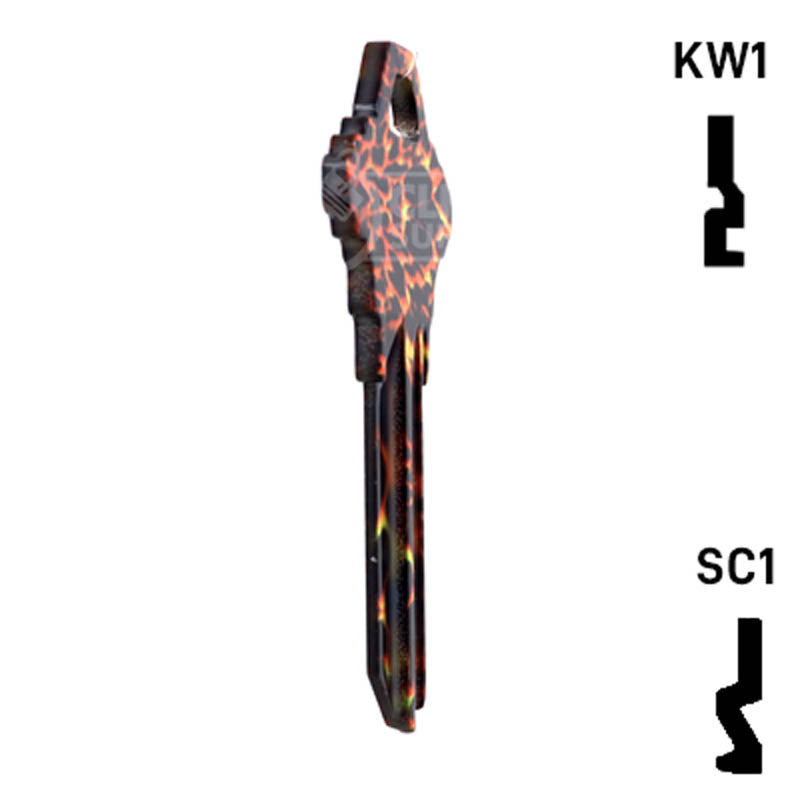 Happy Keys- Tiger Print Key (Choose Keyway) Residential-Commercial Key Howard Keys