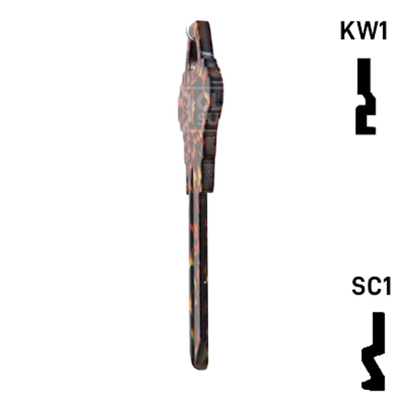 Happy Keys- Tiger Print Key (Choose Keyway) Residential-Commercial Key Howard Keys