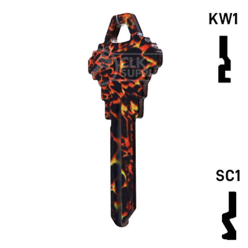 Happy Keys- Tiger Print Key (Choose Keyway) Residential-Commercial Key Howard Keys