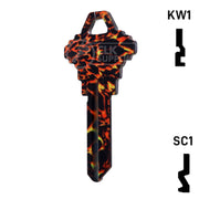 Happy Keys- Tiger Print Key (Choose Keyway) Residential-Commercial Key Howard Keys
