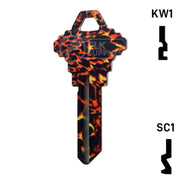 Happy Keys- Tiger Print Key (Choose Keyway) Residential-Commercial Key Howard Keys