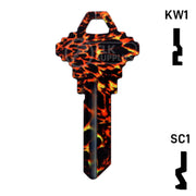 Happy Keys- Tiger Print Key (Choose Keyway) Residential-Commercial Key Howard Keys