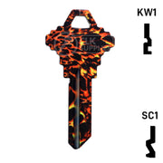 Happy Keys- Tiger Print Key (Choose Keyway) Residential-Commercial Key Howard Keys