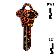 Happy Keys- Tiger Print Key (Choose Keyway) Residential-Commercial Key Howard Keys