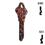 Happy Keys- Tiger Print Key (Choose Keyway) Residential-Commercial Key Howard Keys