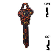 Happy Keys- Tiger Print Key (Choose Keyway) Residential-Commercial Key Howard Keys