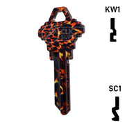 Happy Keys- Tiger Print Key (Choose Keyway) Residential-Commercial Key Howard Keys