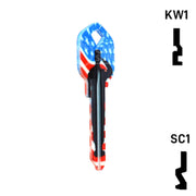 Happy Keys- US Salute Key (Choose Keyway) Residential-Commercial Key Howard Keys
