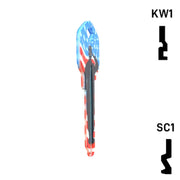 Happy Keys- US Salute Key (Choose Keyway) Residential-Commercial Key Howard Keys