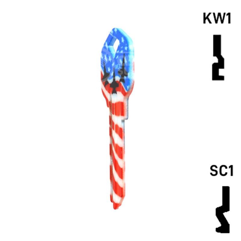 Happy Keys- US Salute Key (Choose Keyway) Residential-Commercial Key Howard Keys