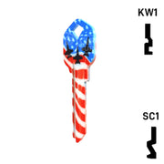 Happy Keys- US Salute Key (Choose Keyway) Residential-Commercial Key Howard Keys