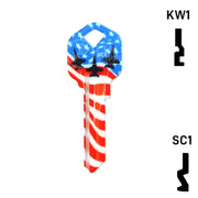 Happy Keys- US Salute Key (Choose Keyway) Residential-Commercial Key Howard Keys