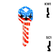 Happy Keys- US Salute Key (Choose Keyway) Residential-Commercial Key Howard Keys