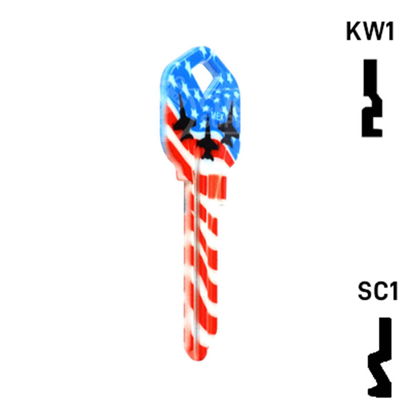 Happy Keys- US Salute Key (Choose Keyway) Residential-Commercial Key Howard Keys