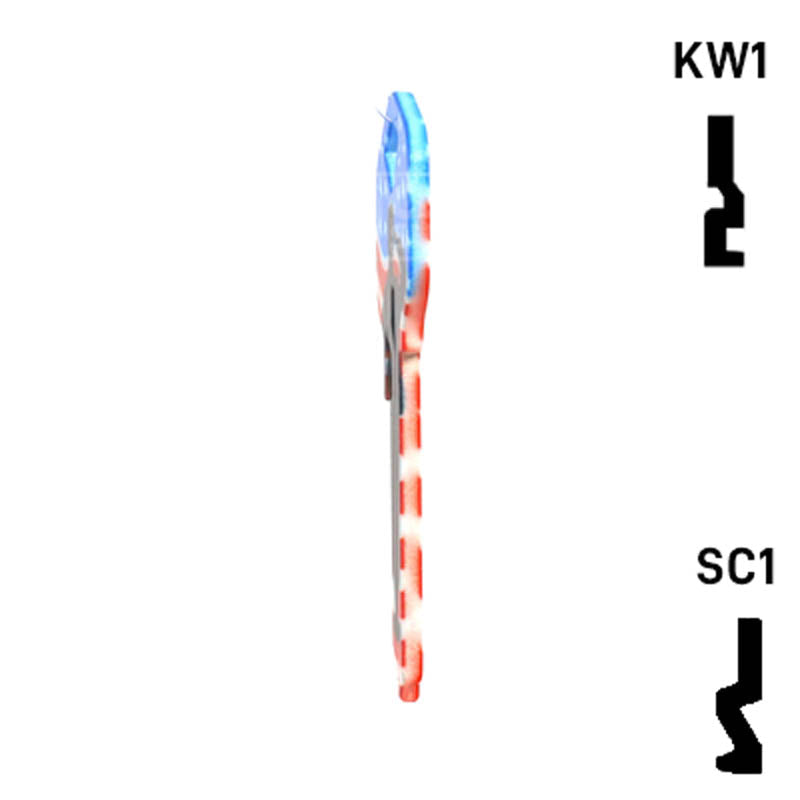 Happy Keys- US Salute Key (Choose Keyway) Residential-Commercial Key Howard Keys