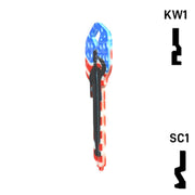 Happy Keys- US Salute Key (Choose Keyway) Residential-Commercial Key Howard Keys