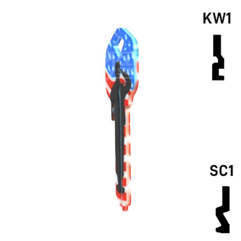 Happy Keys- US Salute Key (Choose Keyway) Residential-Commercial Key Howard Keys