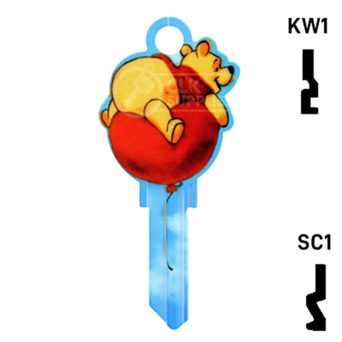 Happy Keys- Winnie the Pooh (Choose Keyway) Residential-Commercial Key Howard Keys