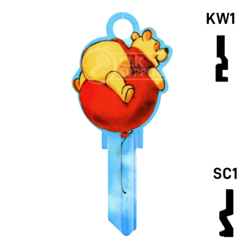 Happy Keys- Winnie the Pooh (Choose Keyway) Residential-Commercial Key Howard Keys