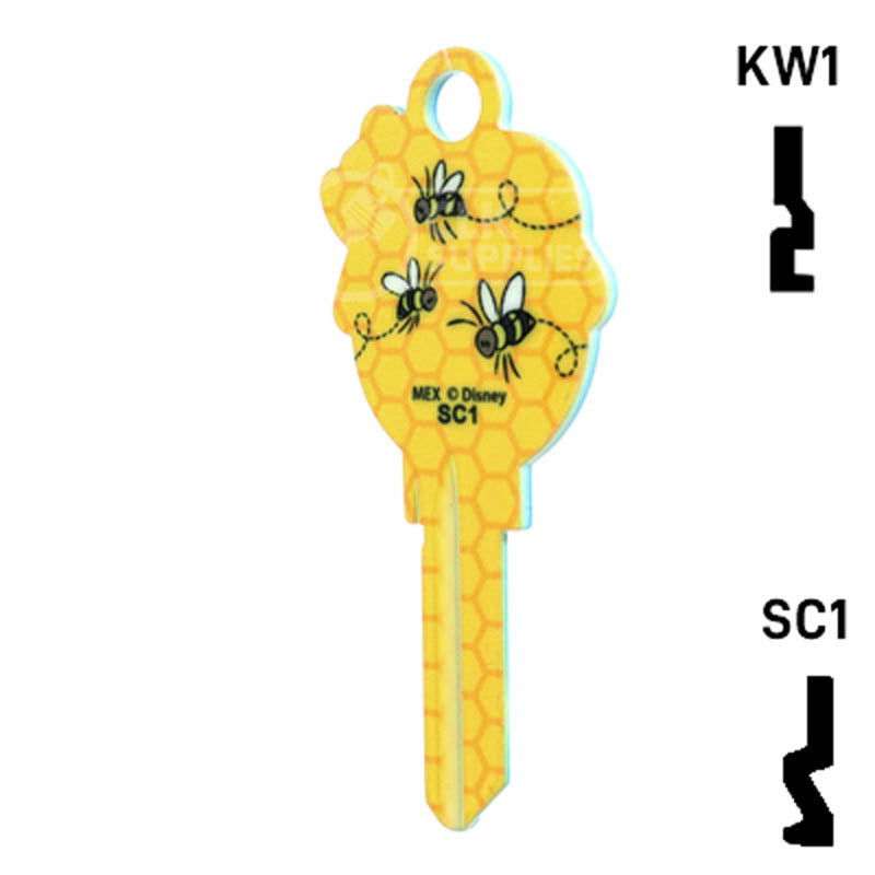 Happy Keys- Winnie the Pooh (Choose Keyway) Residential-Commercial Key Howard Keys