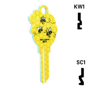 Happy Keys- Winnie the Pooh (Choose Keyway) Residential-Commercial Key Howard Keys