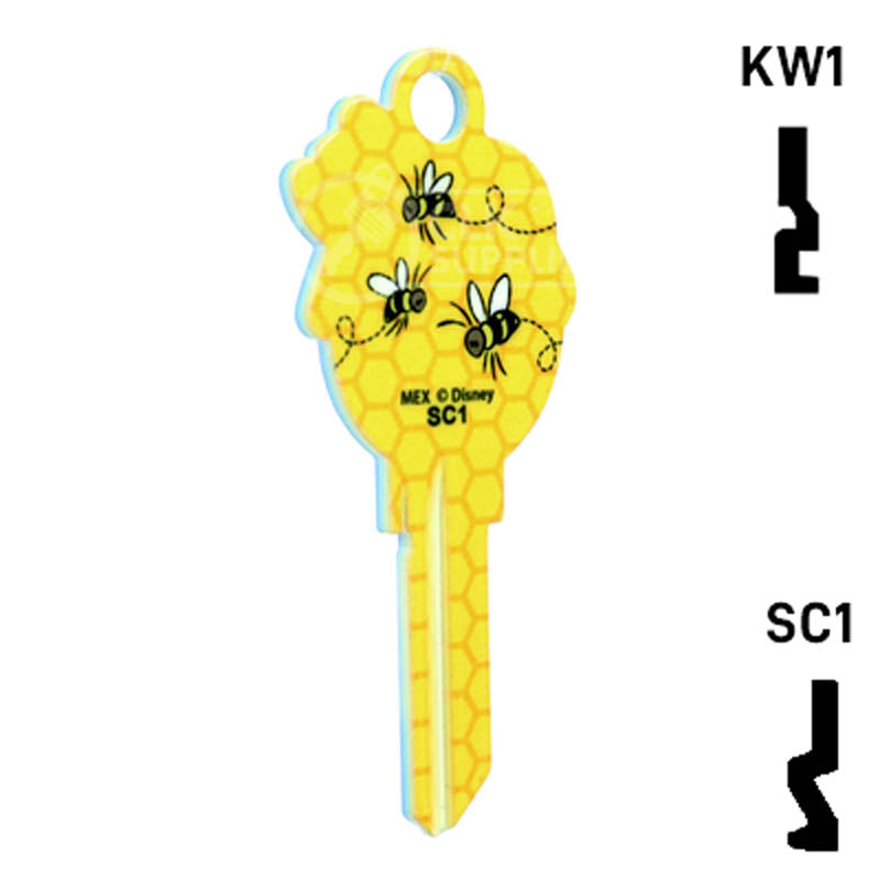 Happy Keys- Winnie the Pooh (Choose Keyway) Residential-Commercial Key Howard Keys