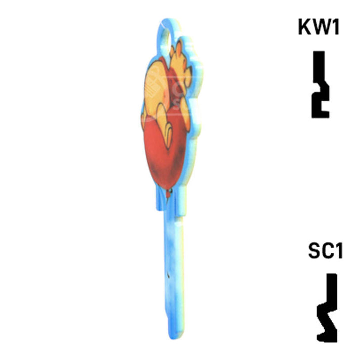 Happy Keys- Winnie the Pooh (Choose Keyway) Residential-Commercial Key Howard Keys