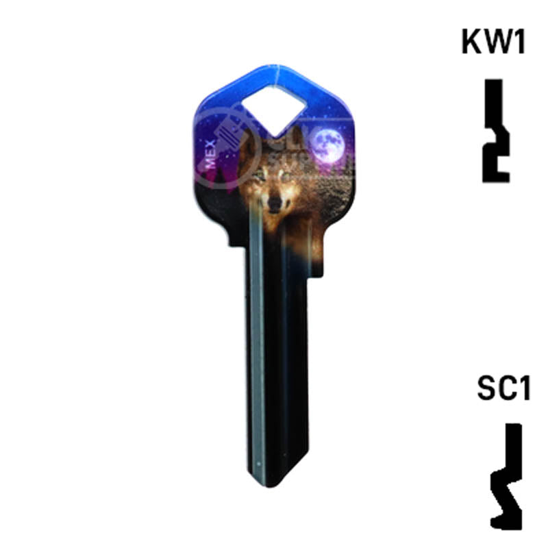 Happy Keys- Wolf Key (Choose Keyway) Residential-Commercial Key Howard Keys