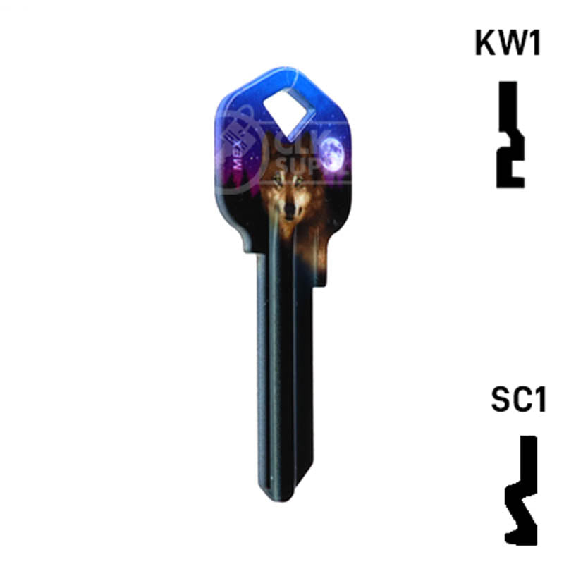 Happy Keys- Wolf Key (Choose Keyway) Residential-Commercial Key Howard Keys