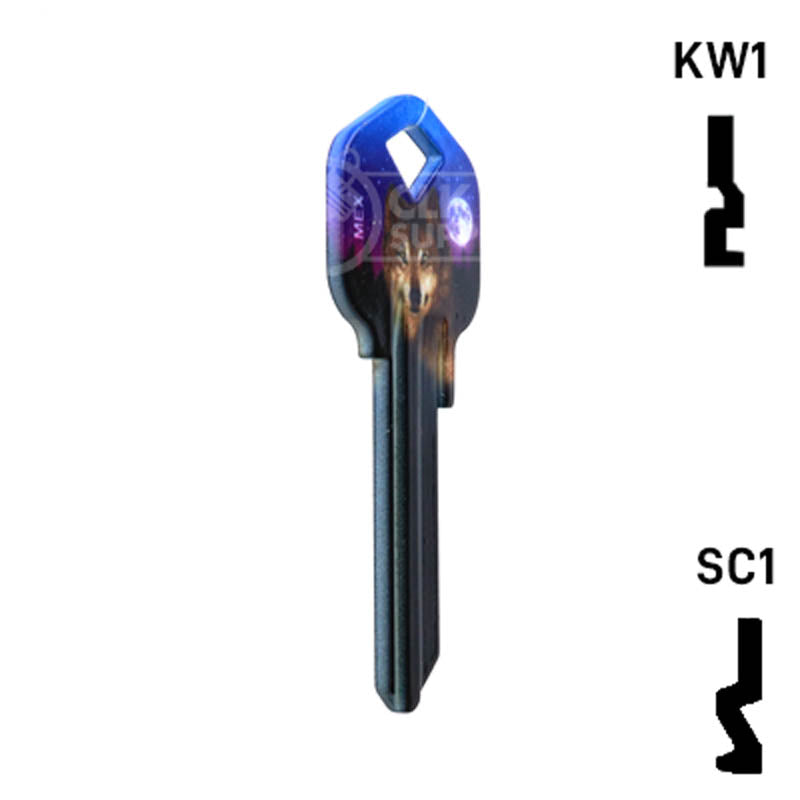 Happy Keys- Wolf Key (Choose Keyway) Residential-Commercial Key Howard Keys
