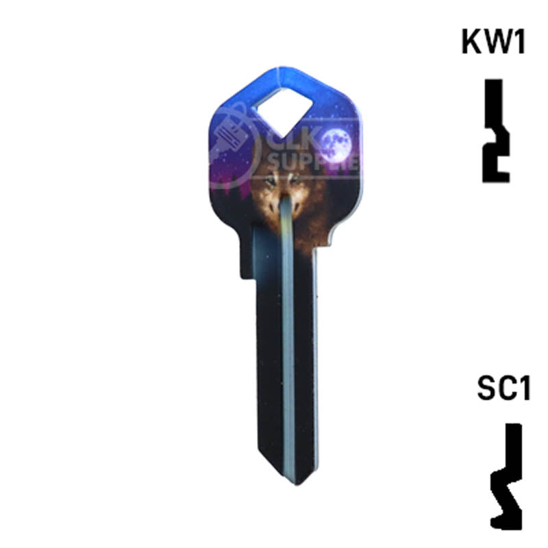 Happy Keys- Wolf Key (Choose Keyway) Residential-Commercial Key Howard Keys