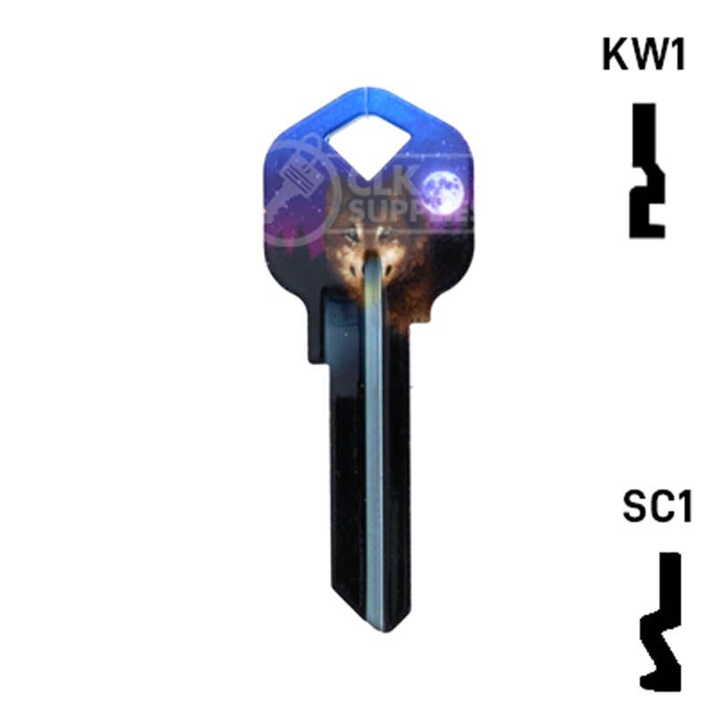 Happy Keys- Wolf Key (Choose Keyway) Residential-Commercial Key Howard Keys