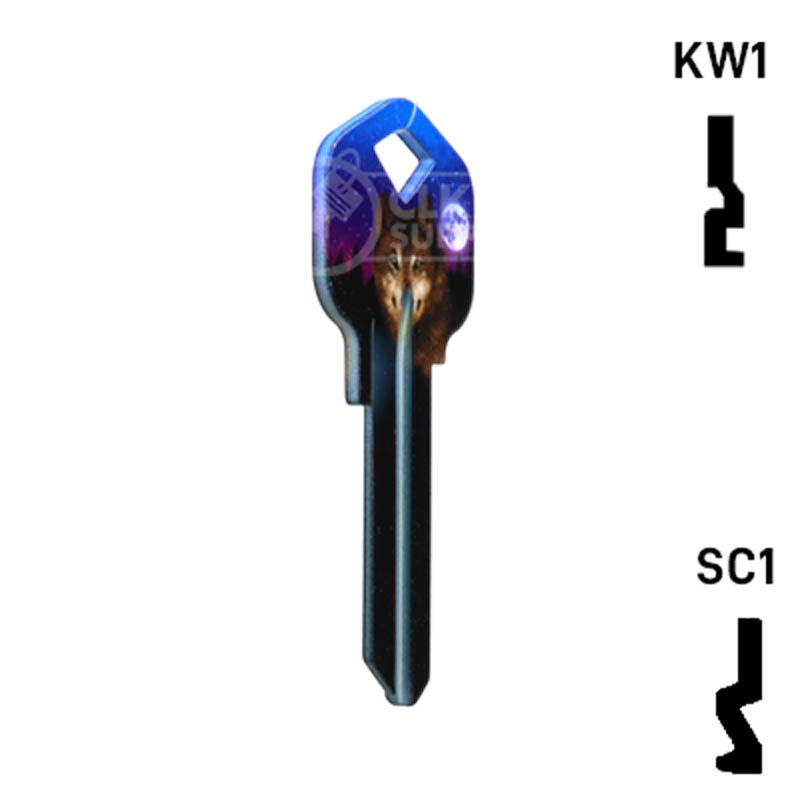 Happy Keys- Wolf Key (Choose Keyway) Residential-Commercial Key Howard Keys