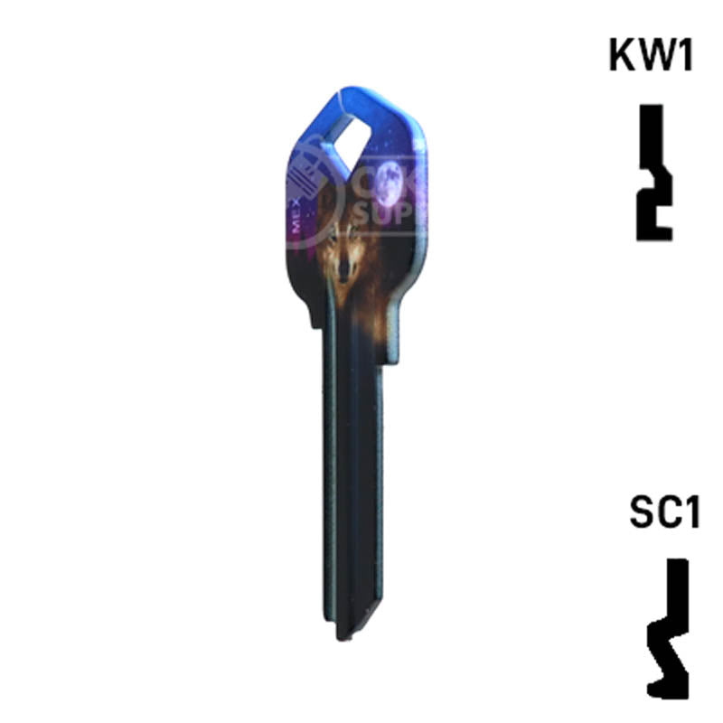 Happy Keys- Wolf Key (Choose Keyway) Residential-Commercial Key Howard Keys