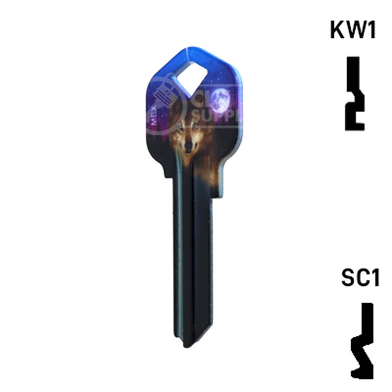 Happy Keys- Wolf Key (Choose Keyway) Residential-Commercial Key Howard Keys