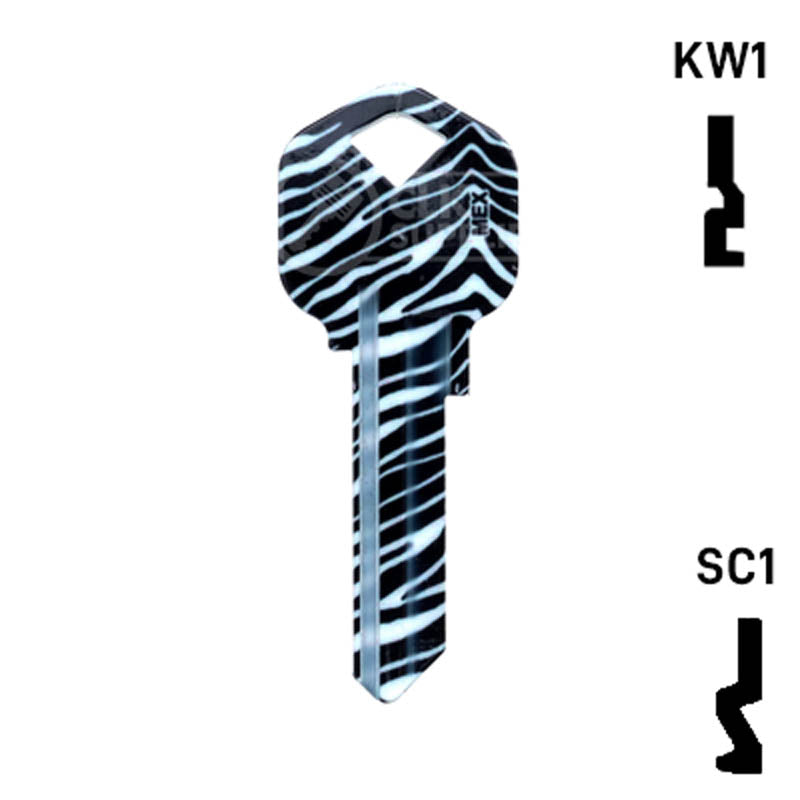 Happy Keys- Zebra Key (Choose Keyway) Residential-Commercial Key Howard Keys