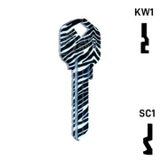 Happy Keys- Zebra Key (Choose Keyway) Residential-Commercial Key Howard Keys
