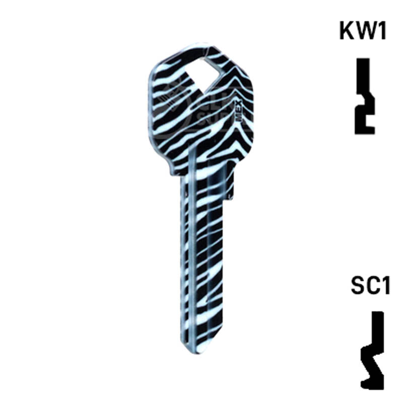 Happy Keys- Zebra Key (Choose Keyway) Residential-Commercial Key Howard Keys