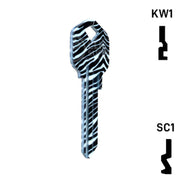 Happy Keys- Zebra Key (Choose Keyway) Residential-Commercial Key Howard Keys