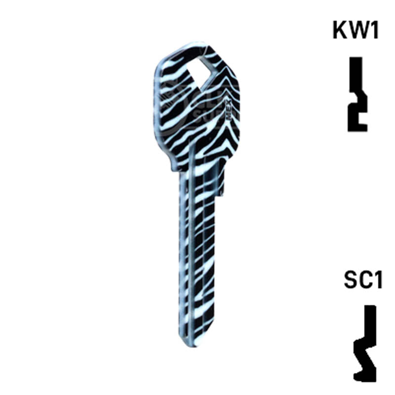 Happy Keys- Zebra Key (Choose Keyway) Residential-Commercial Key Howard Keys